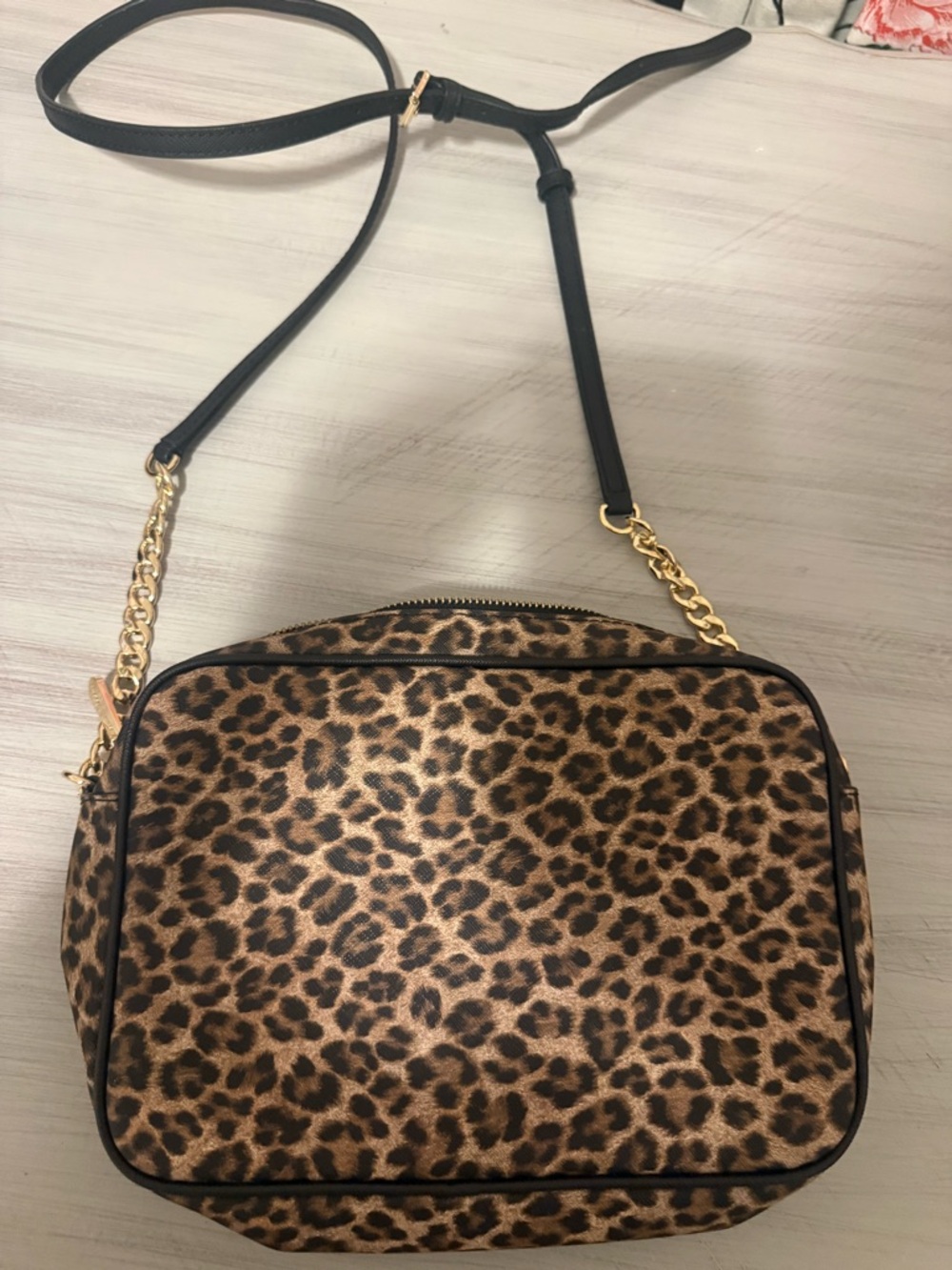Michael Kors Leopard Print Crossbody in Brown and Black - Picture 2 of 2